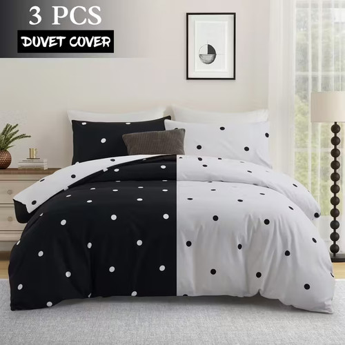 Polka dot reversible duvet - polka,