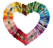 Embroidery Cross Stitch Thread Floss Cotton Sewing Bundle Skeins Needle Ring 