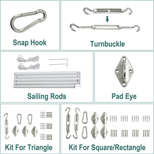 Sun sail shade fixing - sail,