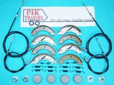 Twin Axle Brake Shoe, Nuts, Caps & Cable Kit for Ifor Williams 3,500kg Trailers
