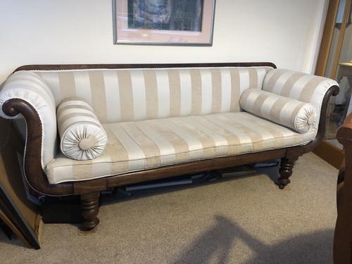 Antique french chaise longue - french,