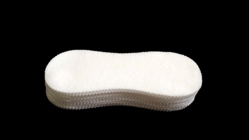 White fleece nappy - white,