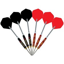 Steel Tip Darts Set  2 SETS / 6 PIECE VALUE PACK shafts + flights Novelty Design