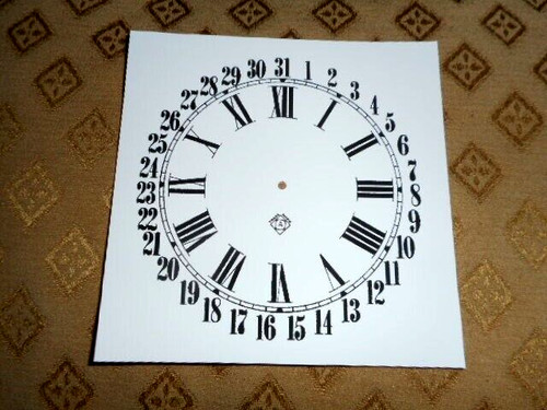 Ansonia calendar clock dial