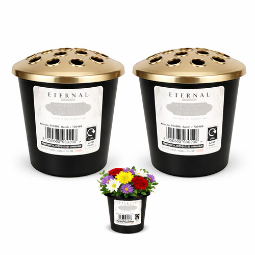 Grave pot with gold - with,