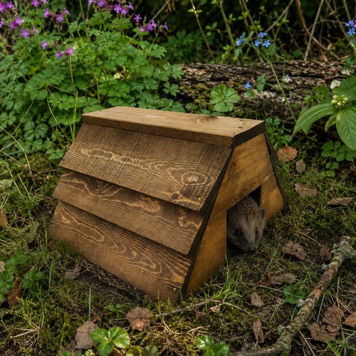 Lodge wooden hedgehog - lodge,