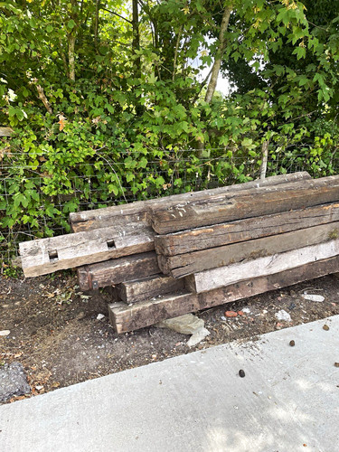 Reclaimed wood railway - wood,
