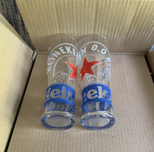 HEINEKEN 0.0 PINT GLASSES Brand NEW CE STAMPED X2 Red Star