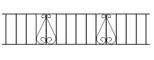 Classic scroll metal railing - classic,