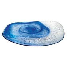 Pasabahce Linden Batik Blue Tempered Glass Dining Plates Dinner Set Tableware