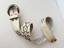 White leather belt