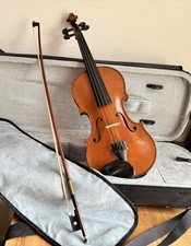 3/4 antique French violin from 1927 - great maintained condition with bow & case