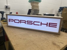 Porsche illuminated Sign, Dealer, Man Cave Style Memorabilia Motorsport Workshop
