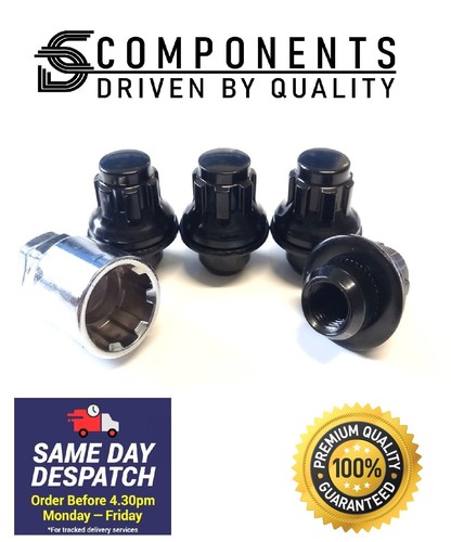 Black locking wheel nut - wheel, set