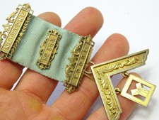 Vintage Sterling Silver Gilt Past Master Keystone Lodge 363 Masonic Jewel Medal