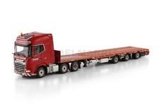 WSI 6073373 Red Line Nooteboom Mega Flatbed Trailer DAF XG+ MY25 6X2 TAG