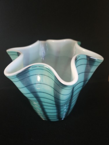 Vintage art glass vase - glass,