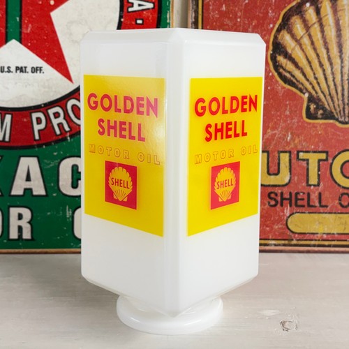 Shell golden motor oil square - golden,