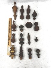 antique wood finials lot 16
