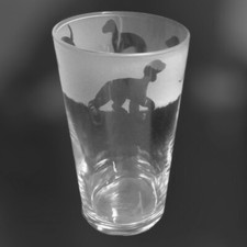 BEDLINGTON TERRIER Frieze Boxed 57cl Conical 1 Pint Glass