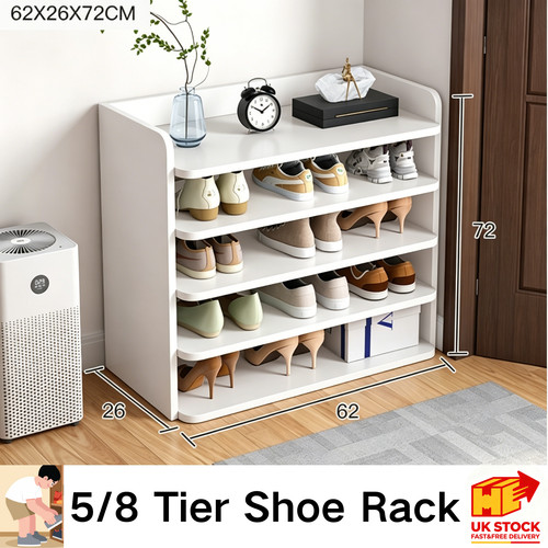 Tier warm white shoe rack - 5/8,