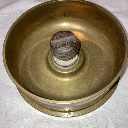 Trench art base brass - brass,