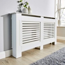 100cm High Radiator Cover Modern MDF Wood Grill Shelf Cabinet House Heater Cover