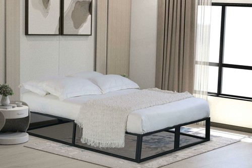 Single double platform bed - platform,