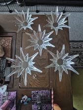 5 Vintage Glass Star Fish