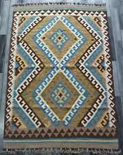 Heritage Handmade Afghan/Turkish Kilim Rug, Aztec Wool Area Rug, Size 181x128 CM