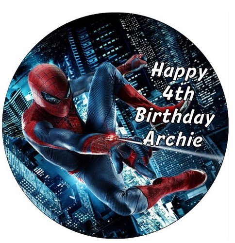 Spiderman personalised edible - spiderman,