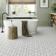 Patterned Effect Hexagon Porcelain Tiles 330x285x9mm