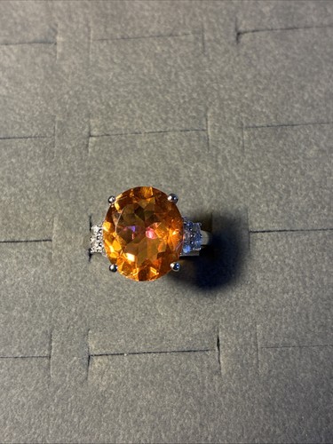 Padparadscha quartz and white - padparadscha,