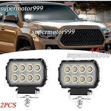 2PCS 4.3 LED Tractor Work Lights Pods Flood Light Fit Truck Offroad Tractor SUV