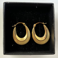9CT YELLOW GOLD EARRINGS HOOPS