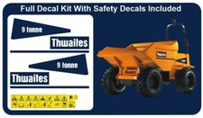 Thwaites 9 Tonne Dumper 9 ton 9t Full Decal Kit With Safety Decals.