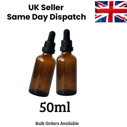 Amber glass dropper bottles - amber,