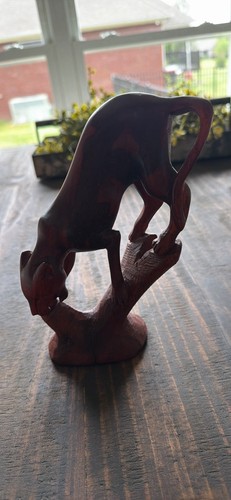 Large cat wooden sculpture - large,