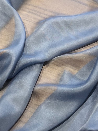 Pure silk chiffon - pure, blue