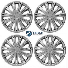 Wheel Trims 14" Hub Caps Spark Plastic Covers Set of 4 Silver Specific Fit R14
