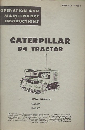 Caterpillar tractor orig - d4,