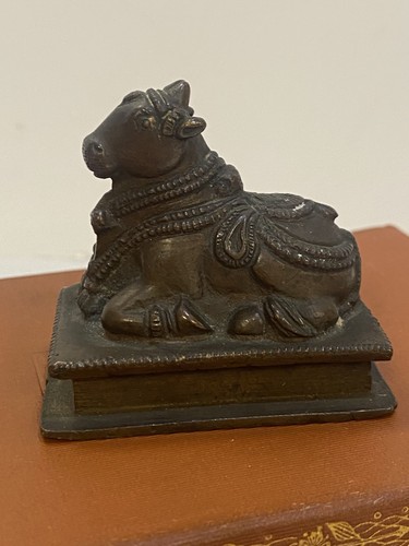 Vtg indian bronze nandi bull - vtg.,