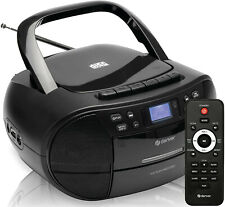 DAB+ Boombox CD Player & Cassette USB Remote Control Dual Alarm Denver TDC-280