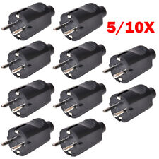 5/10x Euro Schuko Plug Rewireable European Heavy Duty Plugs Top Connectors NEW