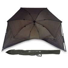 Fishing Brolly Umbrella Shelter System 50" Waterproof Storm Poles Carp Tackle