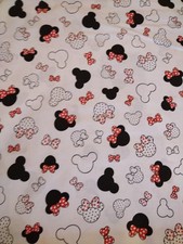 Minnie Mouse Fabric On A White