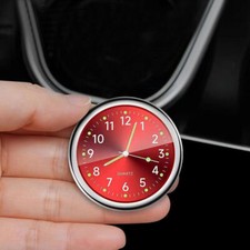 Car Dashboard Clock Stick-On Watch Quartz Red Accessories For Auto Boat Vehicle