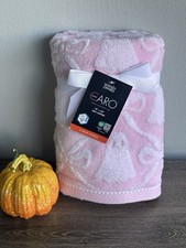 CARO Home Halloween 2025 GHOST BOW light Pink White Hand Towel Set of 2 NEW!