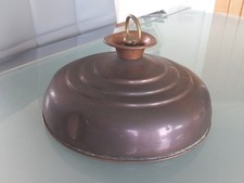 Antique Warranted Solid Copper Bed /Foot Warmer. Patent Brass Screw Plug  21.5cm