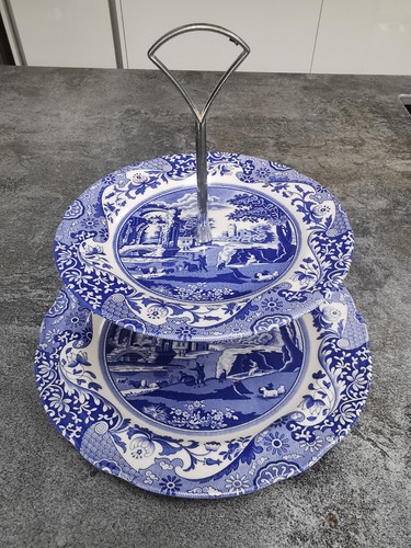 Spode blue italian tier - spode, cake